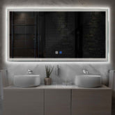 LED Spiegel Rechteckig | Touch-Schalter | Anti-Beschlag-Funktion | Neutralweißes Licht - Reyze Seria Edge Model 1